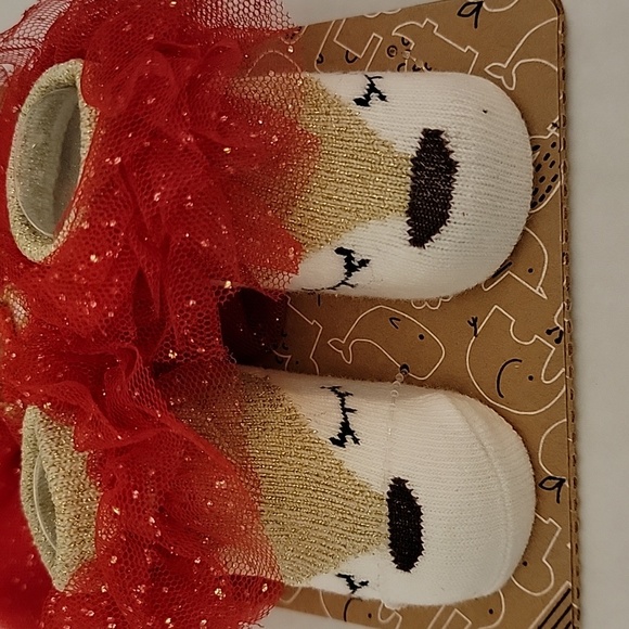 Baby essentials holiday Christmas reindeer  headband and socks - Picture 3 of 6